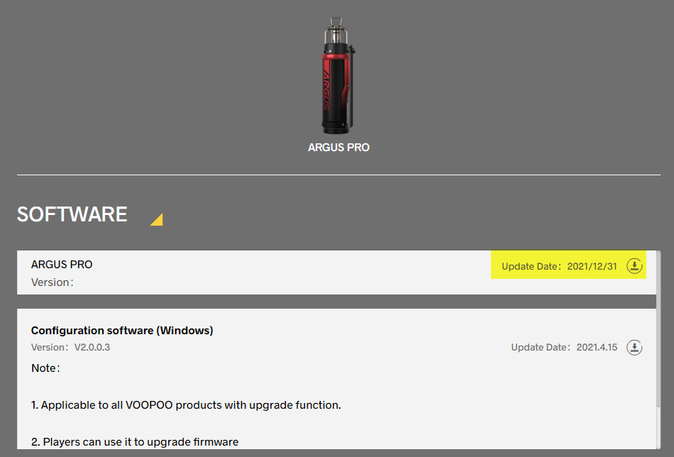 Problema Dopo Aggiornamento Argus Pro Voopoo [SigarettaElettronicaForum.com]