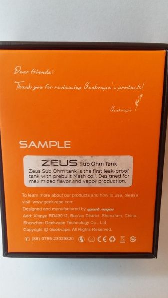 GeekVape Zeus Sub-Ohm Tank [SigarettaElettronicaForum.com]