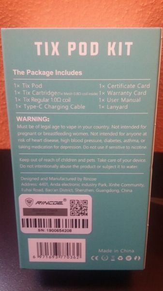 Rincoe TIX POD KIT [SigarettaElettronicaForum.com]