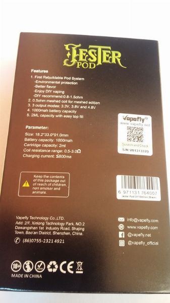 VapeFly Jester Pod Rebuildable Dripping Pod System [SigarettaElettronicaForum.com]