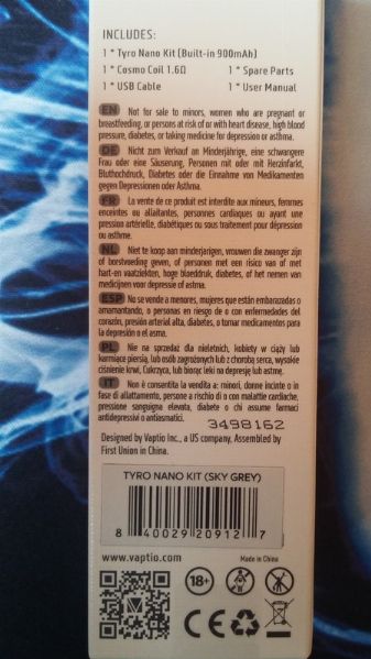 Vaptio Tyro Nano Kit [SigarettaElettronicaForum.com]