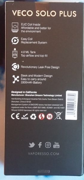 Vaporesso Veco Solo Plus 3.300Mah [SigarettaElettronicaForum.com]