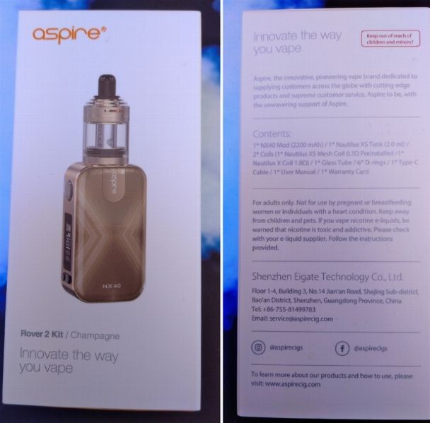 Aspire Rover2 Con Nautilus XS [SigarettaElettronicaForum.com]