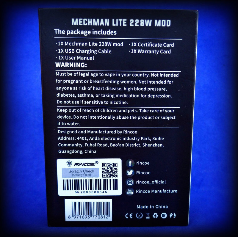 Rincoe Mechman Lite 228Watt [SigarettaElettronicaForum.com]