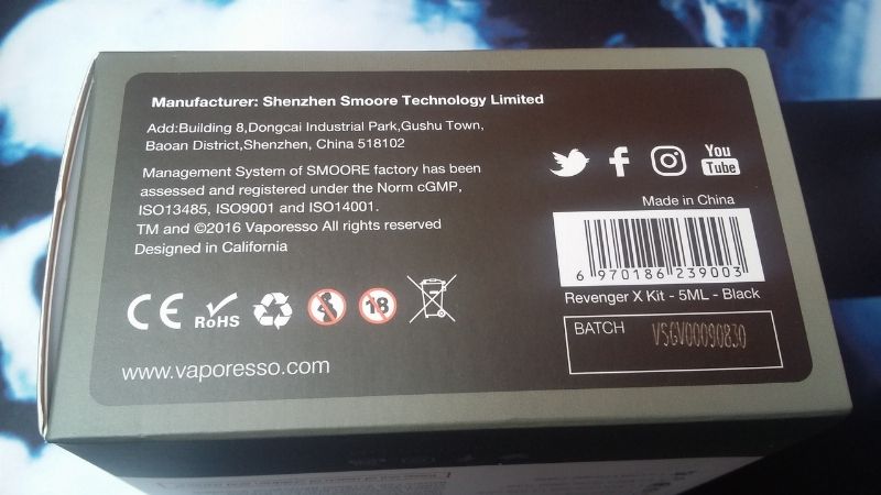 Vaporesso Revenger X Kit 220W TC Mod [SigarettaElettronicaForum.com]