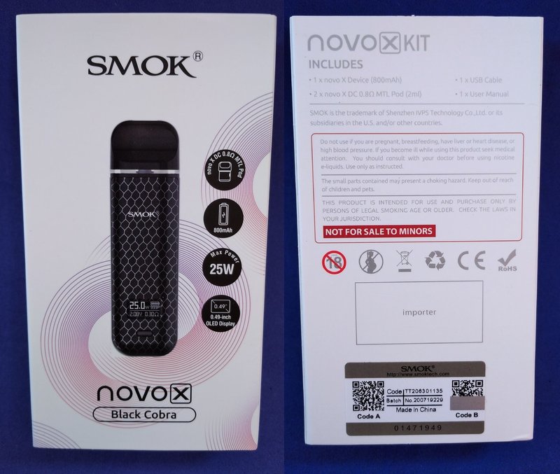 Smok NOVO X MTL Kit 25W [SigarettaElettronicaForum.com]