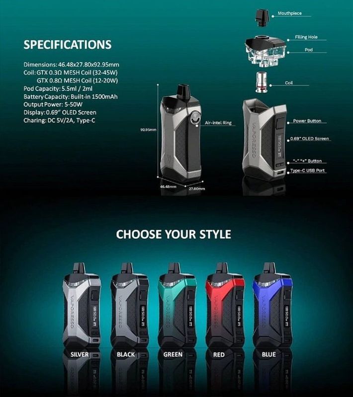 Vaporesso Xiron 50W [SigarettaElettronicaForum.com]