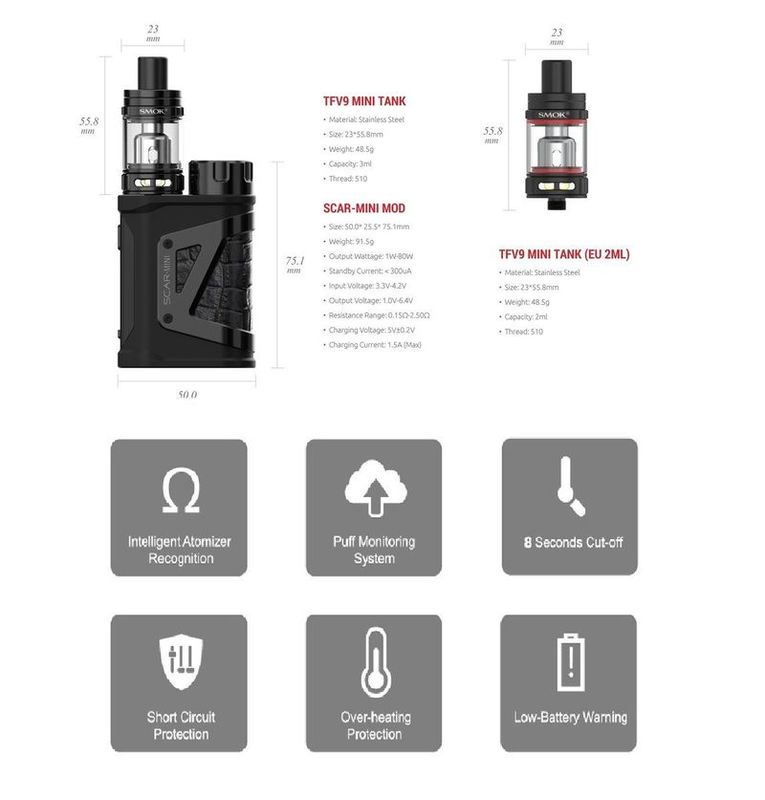 SMOK Scar-Mini Kit 80W [SigarettaElettronicaForum.com]