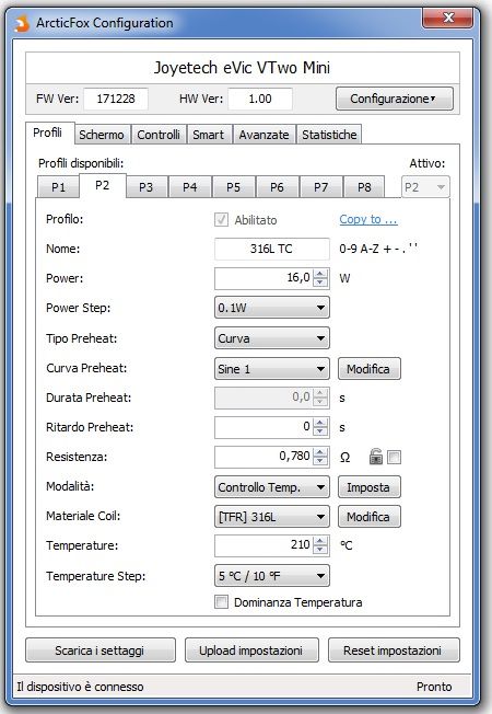 ArcticFox: Custom Firmware Per Joyetech, Wismec E Eleaf Battery Mods [SigarettaElettronicaForum.com]