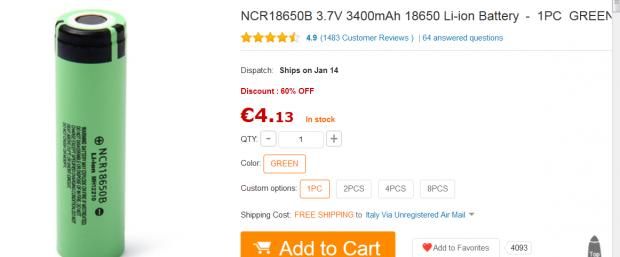Acquisto Batterie 18650 [SigarettaElettronicaForum.com]