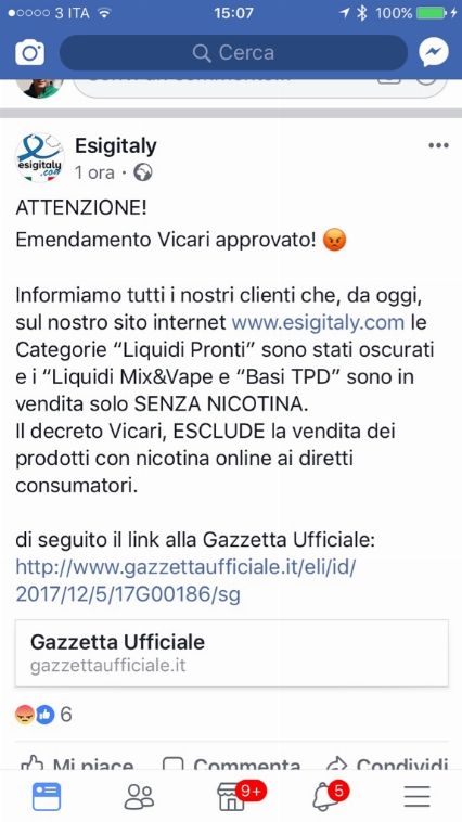 Nuova legge ecig 2017-2018 e monopolio di stato [SigarettaElettronicaForum.com]