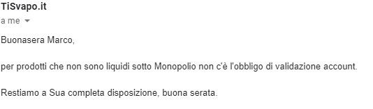 Novità Operative E Richiesta Documento Identità Shop Online [SigarettaElettronicaForum.com]