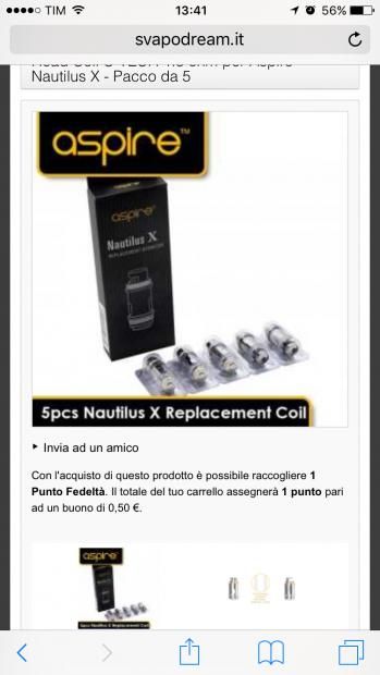 Atomizzatore Aspire  Nautilus Watt E Volt [SigarettaElettronicaForum.com]