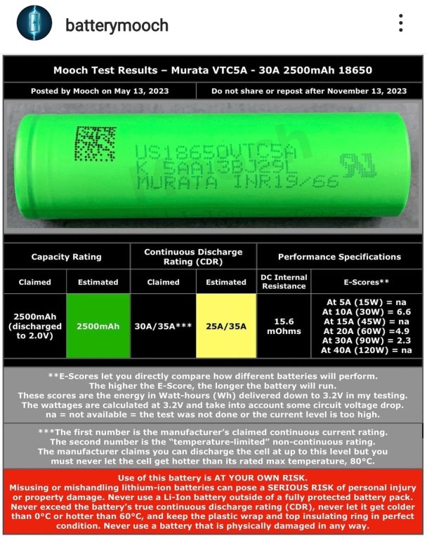 Batterie 18650: Le Migliori Secondo Mooch [SigarettaElettronicaForum.com]
