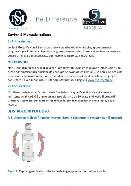 Manuale Kayfun 5 Italiano [SigarettaElettronicaForum.com]