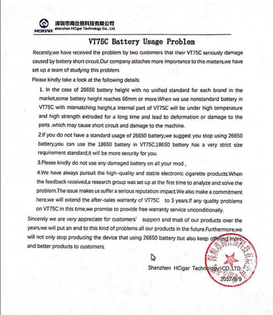 ATTENZIONE - Hicigar VT75C [SigarettaElettronicaForum.com]