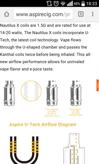 Nautilus X: Discussione Sulle  Coil U-TECH Di Aspire [SigarettaElettronicaForum.com]
