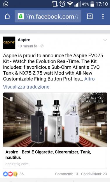Aspire Atlantis Evo E Nuova Battery 75 W [SigarettaElettronicaForum.com]
