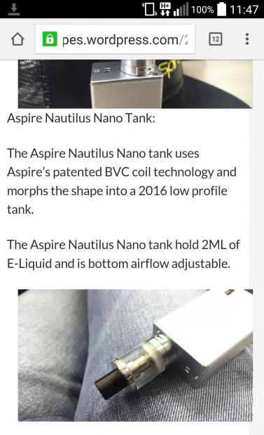 Aspire Nautilus NANO!? [SigarettaElettronicaForum.com]