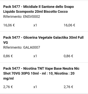 Pack Liquido, Nicotina , Vg [SigarettaElettronicaForum.com]