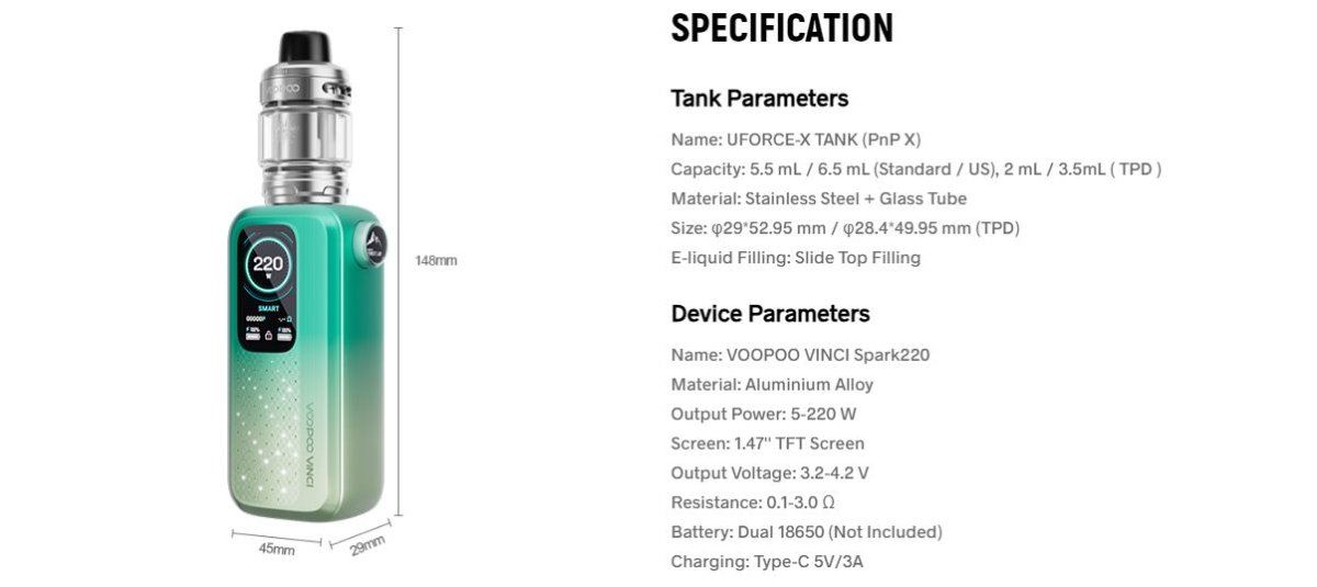 VOOPOO VINCI Spark 220 [SigarettaElettronicaForum.com]