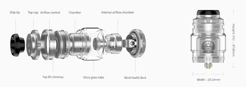 GeekVape ZEUS X MESH RTA 25MM 4.5 Ml [SigarettaElettronicaForum.com]