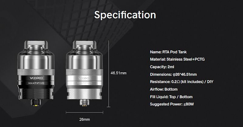 Voopoo RTA Pod Tank [SigarettaElettronicaForum.com]