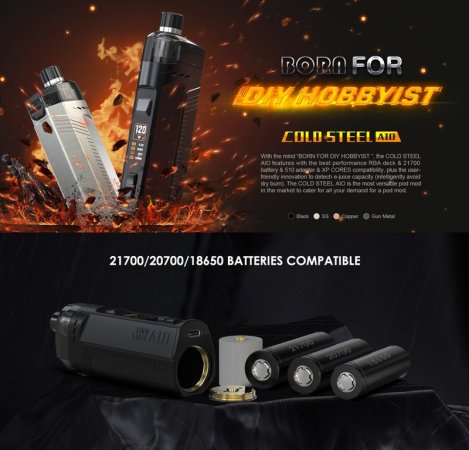 Artery Cold Steel AIO RBA Version 120W [SigarettaElettronicaForum.com]