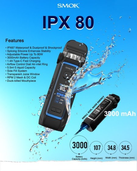 SMOK IPX 80 Kit 3.000mAh [SigarettaElettronicaForum.com]