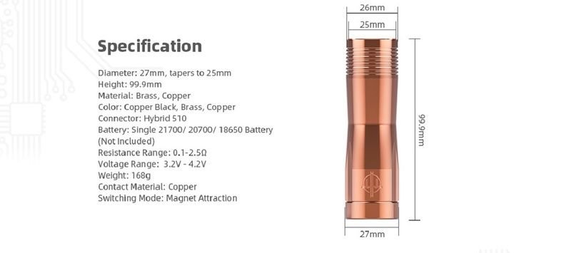 Hellvape Trishul V2 Semi-Mech Mod [SigarettaElettronicaForum.com]