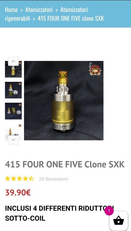 415 Style 316SS 22mm MTL RTA 4.5ml - SXK Silver [SigarettaElettronicaForum.com]